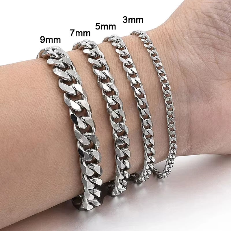 Men’s Stainless Steel Chain Bracelet – Minimalist Everyday Style