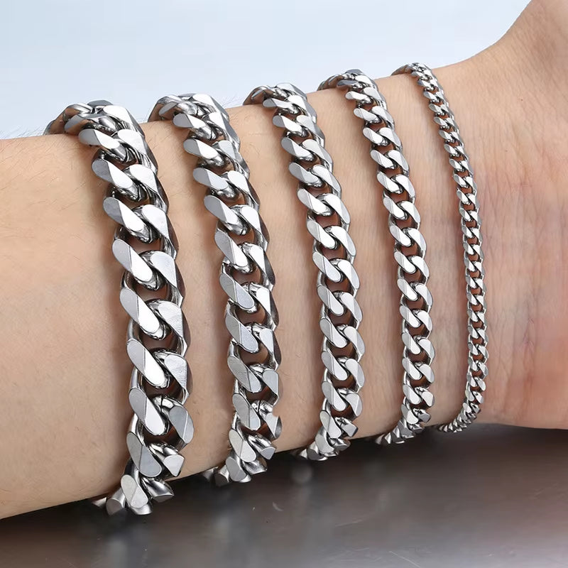 Men’s Stainless Steel Chain Bracelet – Minimalist Everyday Style