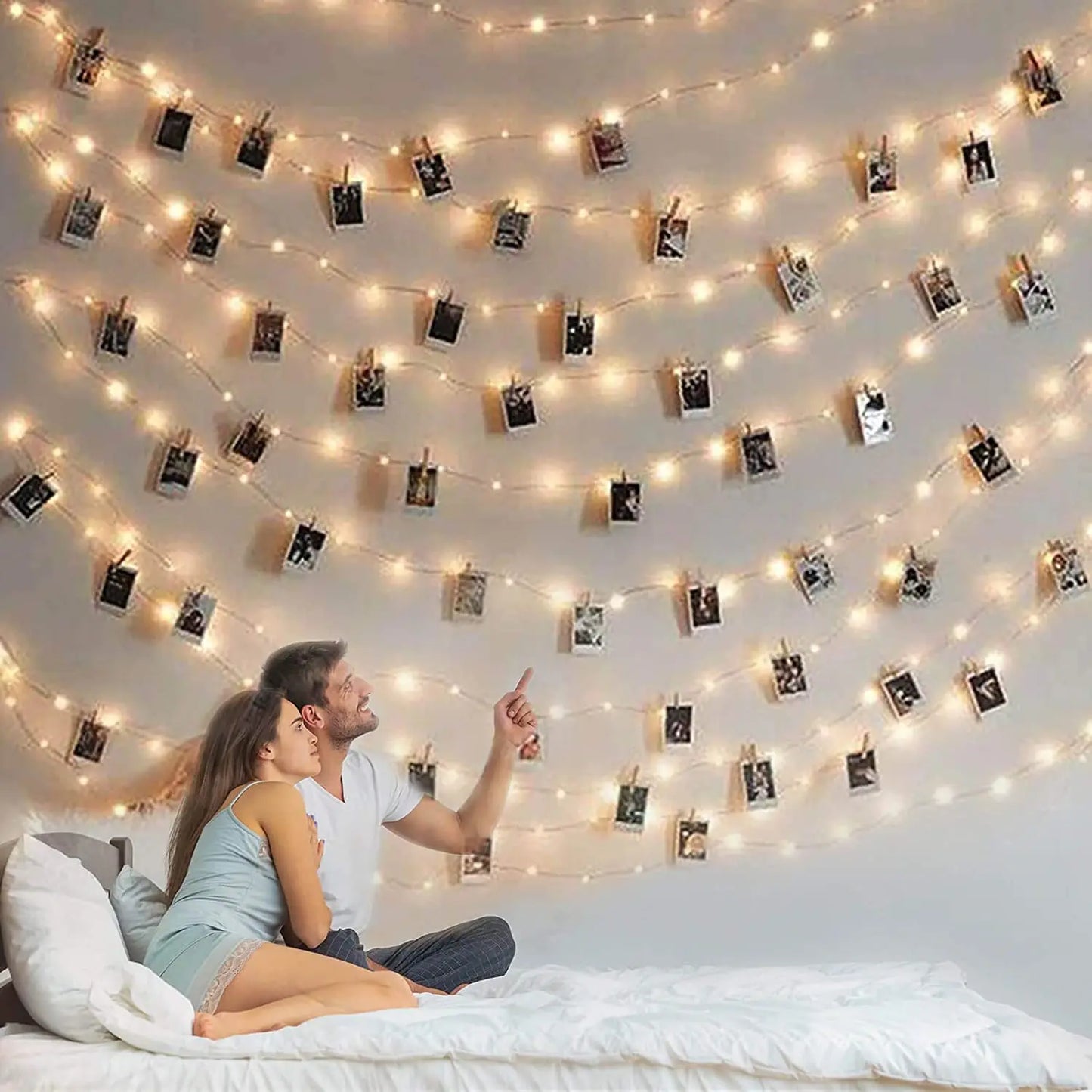 LED Fairy Lights Photo Clip String Lights – USB Powered | Cozy Room Decor