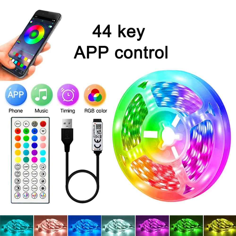 RGB LED Strip Light Set – Music Sync, App + Remote