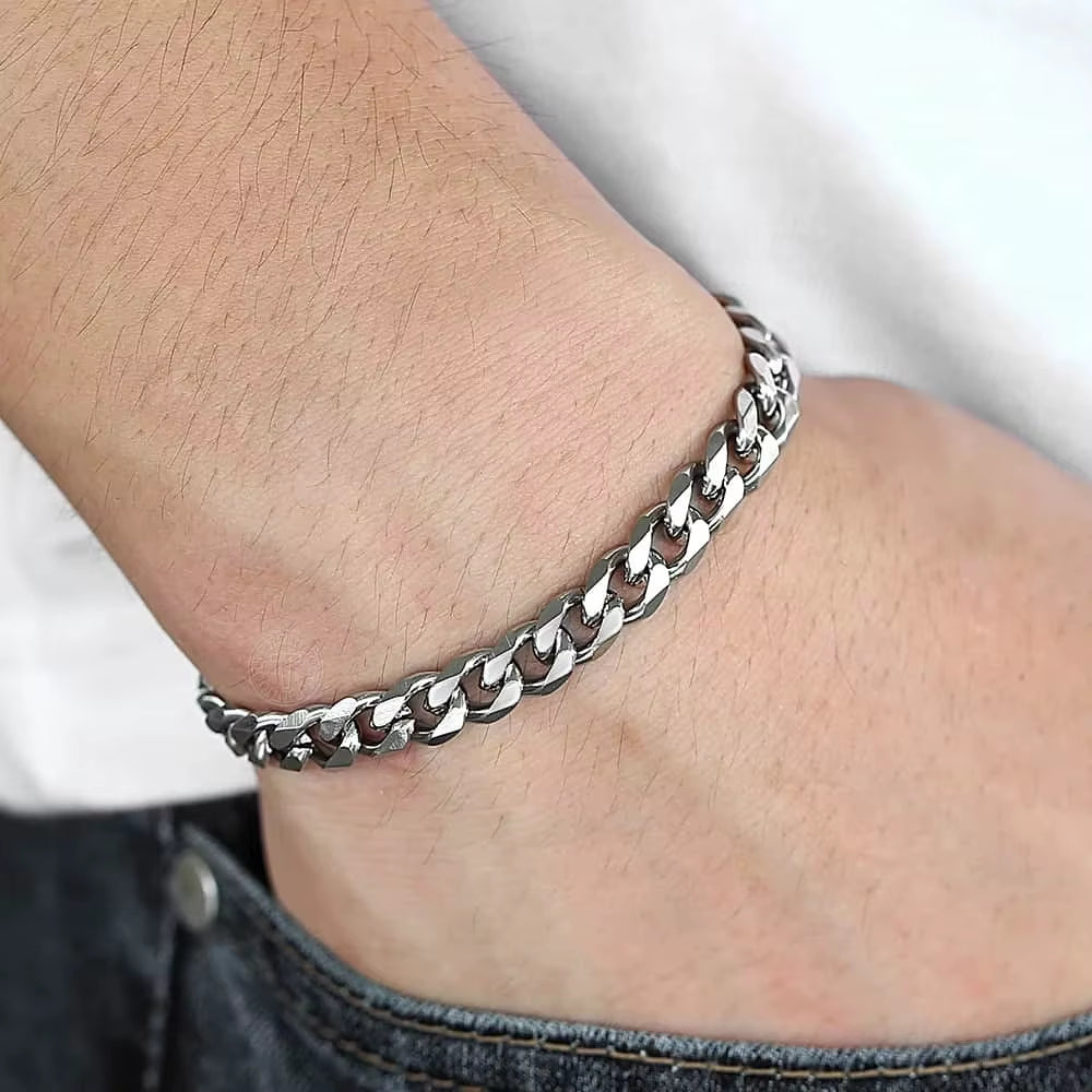 Men’s Stainless Steel Chain Bracelet – Minimalist Everyday Style